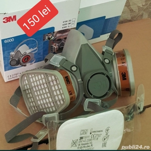 masca de protectie 3M 6200 + filtre prefiltre capace , tot setul la 150 lei  - imagine 8