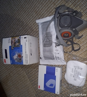 masca de protectie 3M 6200 + filtre prefiltre capace , tot setul la 150 lei  - imagine 10