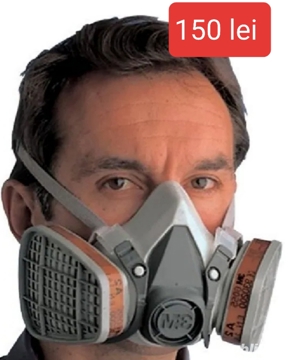 masca de protectie 3M 6200 + filtre prefiltre capace , tot setul la 150 lei  - imagine 2