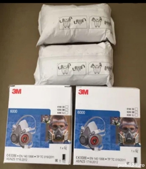masca de protectie 3M 6200 + filtre prefiltre capace , tot setul la 150 lei  - imagine 7