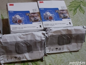 masca de protectie 3M 6200 + filtre prefiltre capace , tot setul la 150 lei  - imagine 6