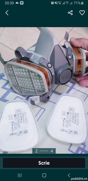 masca de protectie 3M completa cu filtre prefiltre capace = 150 lei - imagine 9