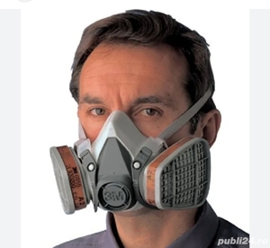 masca de protectie 3M completa cu filtre prefiltre capace = 150 lei - imagine 7