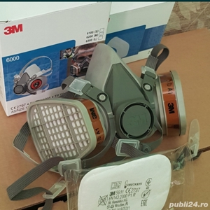 masca de protectie 3M completa cu filtre prefiltre capace = 150 lei - imagine 8