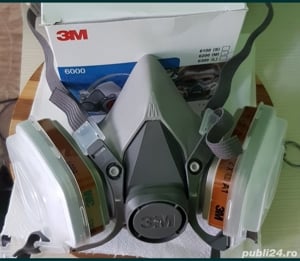 masca de protectie 3M completa cu filtre prefiltre capace = 150 lei - imagine 2