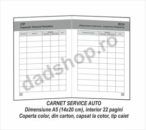 Cartea Service - Carnet Service Auto A5 - imagine 5
