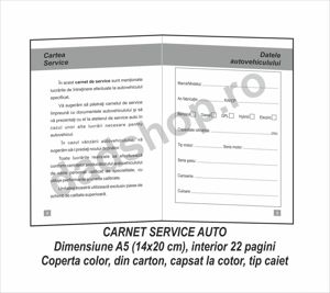 Cartea Service - Carnet Service Auto A5 - imagine 2
