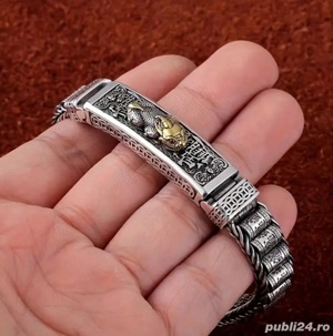 bratari barbati argintiu 20cm si 22 cm - imagine 2