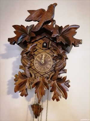 Ceas cu cuc original, Casa Pădurea Neagră, Germania - imagine 6