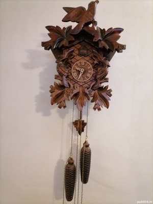 Ceas cu cuc original, Casa Pădurea Neagră, Germania - imagine 5