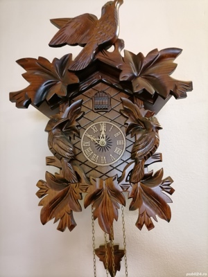 Ceas cu cuc original, Casa Pădurea Neagră, Germania - imagine 8
