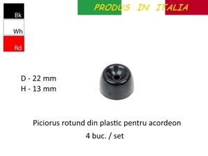 Vand set picioruse rotunde pentru  acordeon -  Italia