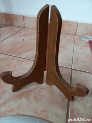 CANADA FARFURIE PORTELAN DECORATIVĂ MARGINE AURIE UNICAT CU SUPORT  - imagine 7