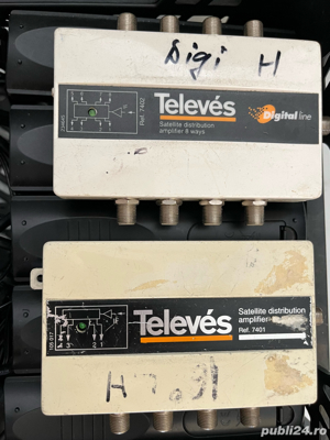 Antena parabolica  Lnb cu 4 iesiri  6 recivere si  2 aplificatoare - imagine 3