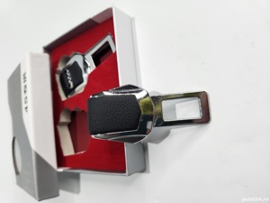 Anulator Centura Audi cu insertie piele eco si logo - imagine 3