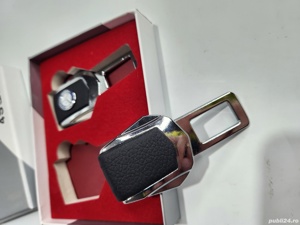 Anulator Centura Mercedes cu insertie piele eco si logo - imagine 3