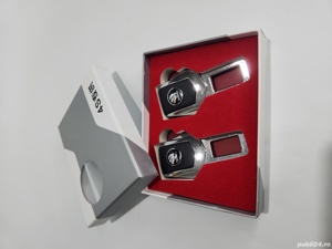 Anulator Centura Skoda cu insertie piele eco si logo - imagine 3