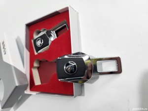 Anulator Centura Skoda cu insertie piele eco si logo