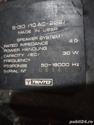 Filtru boxă Tento 30 W rusesc 