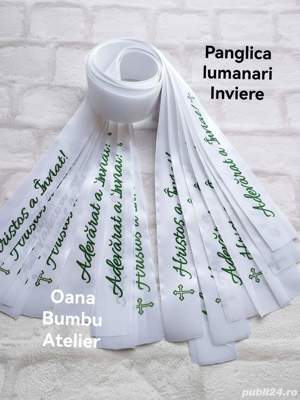 Panglica text lumanari Inviere Paste  - imagine 2