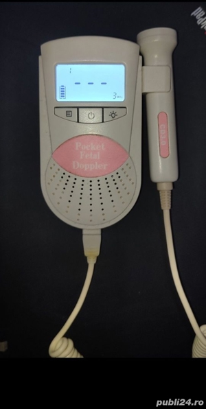 Fetal Doppler ecograf monitorizare sarcina. Monitorizare bătăi inimă fat. Se face proba.