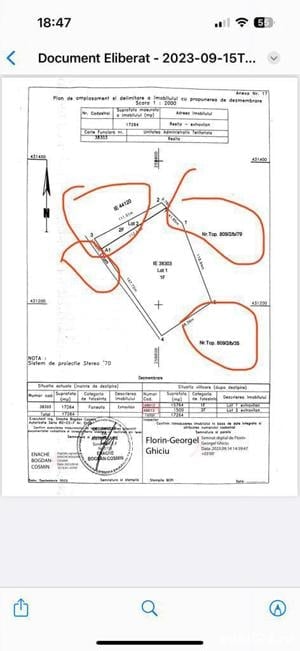 Vând teren extravilan 1500 mp la KM8 REȘIȚA