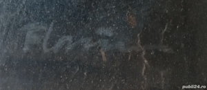 Tablou interbelic Car cu boi,autor neidentificat - imagine 3