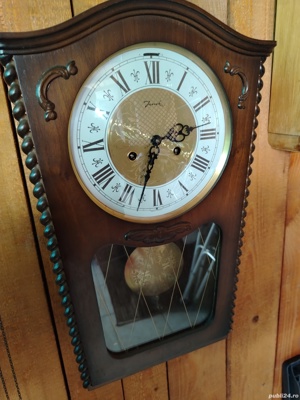 Ceas de perete cu pendula și gong URSS  - imagine 7