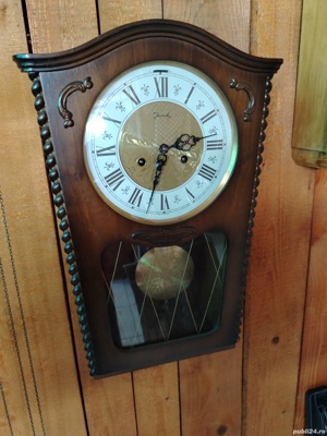 Ceas de perete cu pendula și gong URSS  - imagine 8