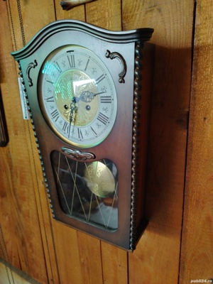 Ceas de perete cu pendula și gong URSS  - imagine 9