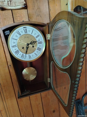 Ceas de perete cu pendula și gong URSS  - imagine 6