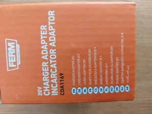 Incarcator  acumulatori 20V,  4A   sau  2A, adaptabil pentru scule  MyProject, model FERM CDA1169