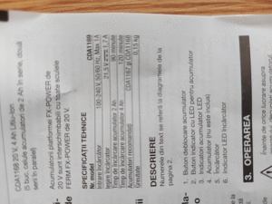 Incarcator  acumulatori 20V  4A   sau  2A, adaptabil pentru scule  MyProject - imagine 2