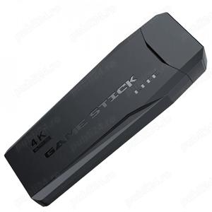 Consola jocuri retro, Game Stick lite 4K, 10000+, 2 controllere wireless, joystick, M8, negru - imagine 2