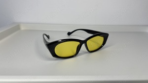 Ochelari de soare dreptunghiulari - Rama neagra Lentile galbene