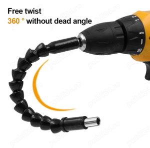 Prelungitor   Extensie flexibila 20 cm pentru surubelnita clinchet -UK - imagine 3