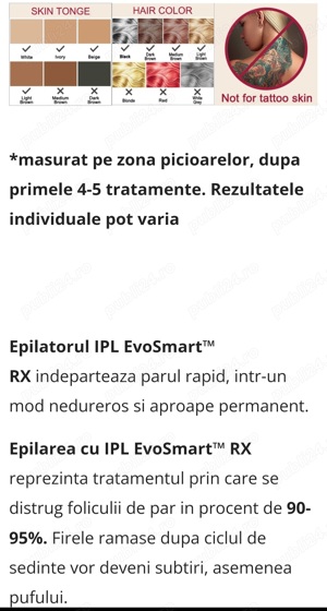 Epilator IPL EvoSmart  RX, Pentru Epilare Definitiva Fara Durere, Tehnologie IPL - imagine 6