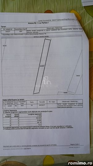 Teren 900 Mp,  Extravilan, 10 m Deschidere La Drum De Vanzare, Corunca - imagine 3