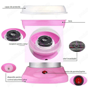 Masina,aparat de făcut vata de zahar,500W,nouă 