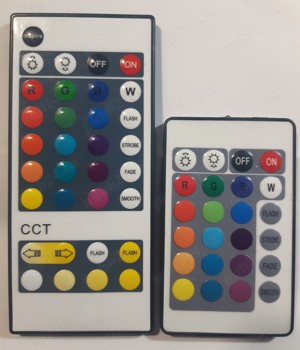2 telecomenzi pentru control banda LED RGB, intensitate lumina reglabila