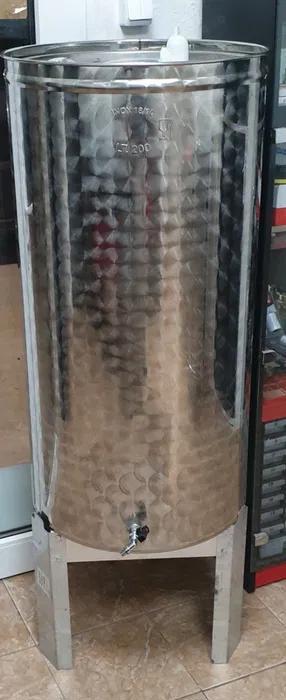 Butoi  Cisternă Recipient  Vas Inox 150 litri capac flotant pneumatic