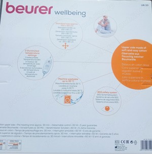 Saltea sigilata electrica BEURER, 60W, 150 x 80 cm, Comutator detasabil - imagine 2