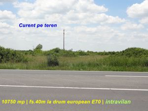 Teren intravilan 10.750 mp cu front la E70 si curent trifazic in dreptul localitatii Padureni  - imagine 2