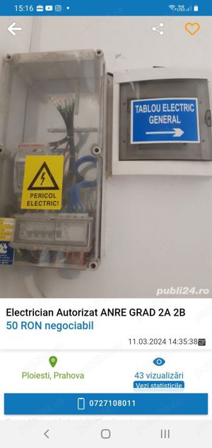 Electrician  autorizat ANRE
