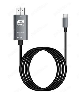 Cablu USB-C HDMI, 4K 60Hz, 1.8 m, USB Type-C la HDMI - imagine 1