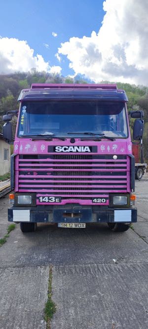 Camion transport busteni Scania 6x4 - imagine 3