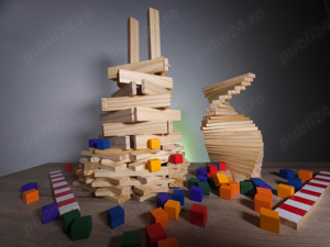 Jocuri Montessori si blocuri de lemn 2+ ani - imagine 3