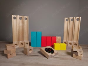 Jocuri Montessori si blocuri de lemn 2+ ani - imagine 1