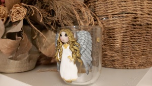 Cadou de Paste pentru familie, bunici, sotie iubita candela cu inger - imagine 2