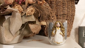 Cadou de Paste pentru familie, bunici, sotie iubita candela cu inger - imagine 3